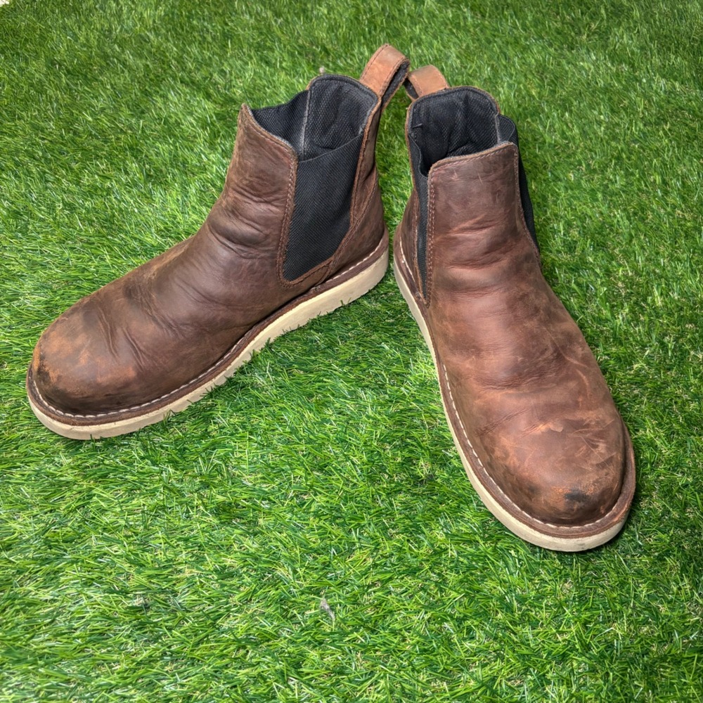 Danner Bull Run Chelsea 6 ST Brown Leather Steel Toe Work Boots 15484 US 10 EE